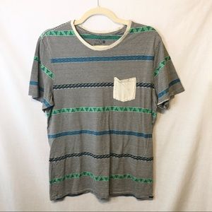 On The Bias Striped Multicolored T Shirt - L